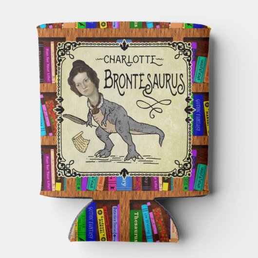 Rafraîchisseur Pour Canette Drôle Charlotte Bronte Saurus Dinosaur Lecteur de (Dos)