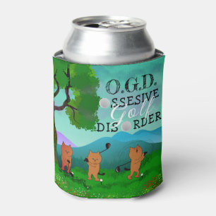 Rafraîchisseur Pour Canette Drôle Chat Obsessionnel Trouble de Golf Peut refro