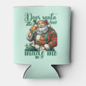 Rafraîchisseur Pour Canette Drôle cher Père Noël bière word art (Devant)