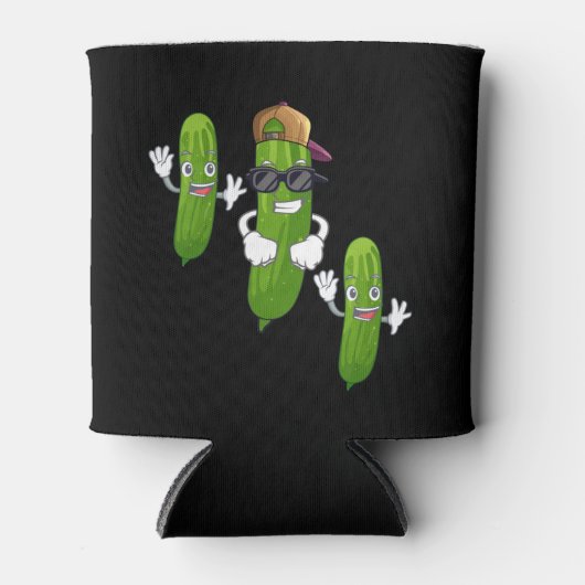 Rafraîchisseur Pour Canette Drôle Concombre Picket Danser Nourriture (Devant)