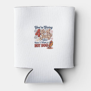 Rafraîchisseur Pour Canette Drôle de 4 juillet Hot Dog Vintage Conception de T
