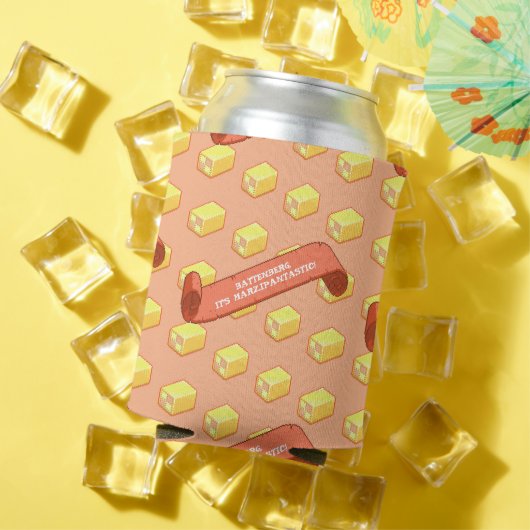 Rafraîchisseur Pour Canette Drôle de Battenberg Marzipantastique ! Motif d'art (Été in situ)