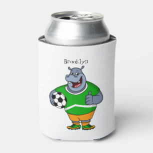 Rafraîchisseur Pour Canette Drôle de joueur de football hippo dessin humoristi