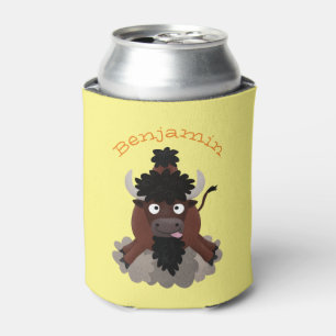 Rafraîchisseur Pour Canette Drôle dessin animé de bison de buffle