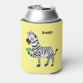 Rafraîchisseur Pour Canette Drôle dessin animé zèbre (Can Dos)