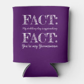 Rafraîchisseur Pour Canette Drôle & Élégant Fact Groomsman Proposition Violet (Devant)