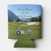 Rafraîchisseur Pour Canette Drôle Golfeurs et serviette de golf (Dos)