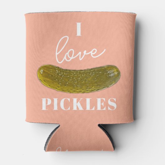Rafraîchisseur Pour Canette Drôle J'Aime Les Pickles Bières Peuvent refroidir (Devant)