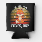 Rafraîchisseur Pour Canette Drôle J'Aime Vraiment Les Renards Ok (Devant)