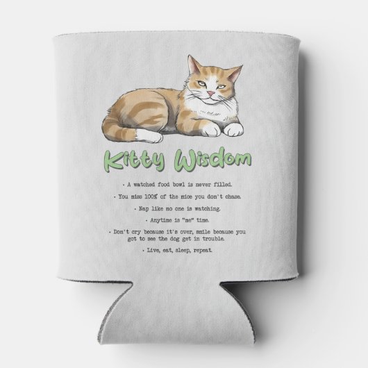 Rafraîchisseur Pour Canette Drôle Kitty sagesse (Dos)