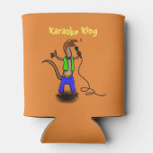 Rafraîchisseur Pour Canette Drôle lézard chantant avec bande dessinée micro (Dos)