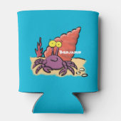 Rafraîchisseur Pour Canette Drôle mignon caricature pourpre crabe ermite (Dos)