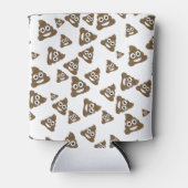 Rafraîchisseur Pour Canette Drôle mignon Poop Emoji Motif (Devant)