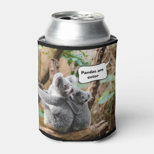 Rafraîchisseur Pour Canette Drôle Pandas ou Koalas - Qui sont plus mignons ?