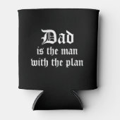 Rafraîchisseur Pour Canette Drôle Papa Manly Black Blanc Peut Cooler (Devant)