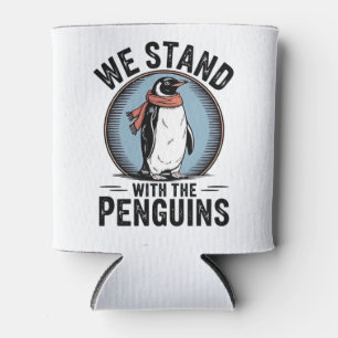 Rafraîchisseur Pour Canette Drôle Penguin Résiste À La Manifestation Contre Le