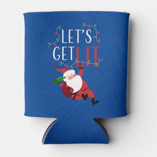 Rafraîchisseur Pour Canette Drôle Père Noël Faisons Lit Noël Slogan (Devant)