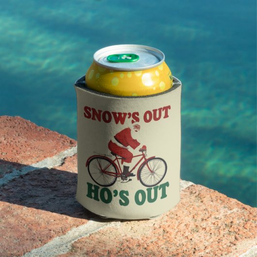 Rafraîchisseur Pour Canette Drôle Père Noël Noël Père Noël Ho's Out (Piscine in situ)