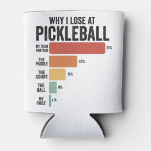 Rafraîchisseur Pour Canette Drôle Pickleball Dink Sport Pourquoi J'Ai Perdu Pi