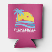 Rafraîchisseur Pour Canette Drôle Pickleball Palm Tree Sun Texte Personnalisé (Devant)