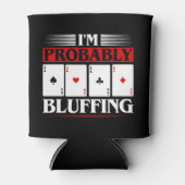 Rafraîchisseur Pour Canette Drôle poker bluff mot art jeu (Devant)