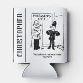 Rafraîchisseur Pour Canette Drôle pompier et dessin de policier (Dos)