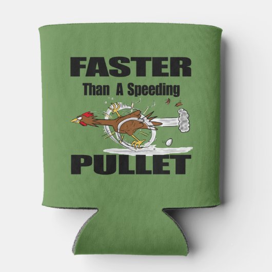 Rafraîchisseur Pour Canette Drôle poulet course dessin peut refroidir (Dos)