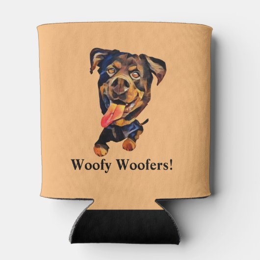 Rafraîchisseur Pour Canette Drôle Rottweiler chien peut refroidir (Dos)