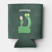 Rafraîchisseur Pour Canette Drôle serpent vert avec caricature maraca (Devant)