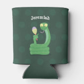 Rafraîchisseur Pour Canette Drôle serpent vert avec caricature maraca (Dos)