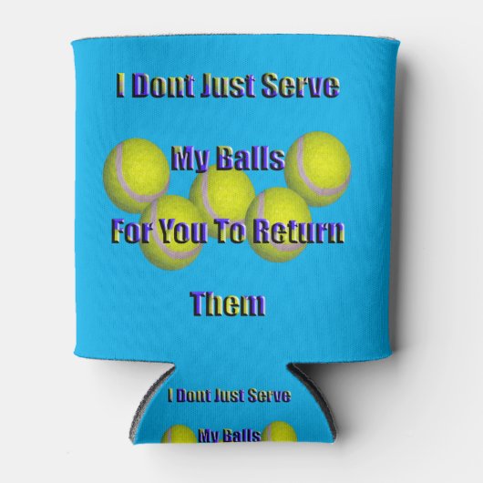 Rafraîchisseur Pour Canette Drôle Tennis Balls Retour, (Devant)