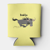 Rafraîchisseur Pour Canette Drôle wildebeest tourner dessin animé illustration (Devant)