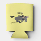 Rafraîchisseur Pour Canette Drôle wildebeest tourner dessin animé illustration (Dos)