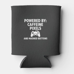 Rafraîchisseur Pour Canette Drôles de pixels de caféine et de boutons écrasés 