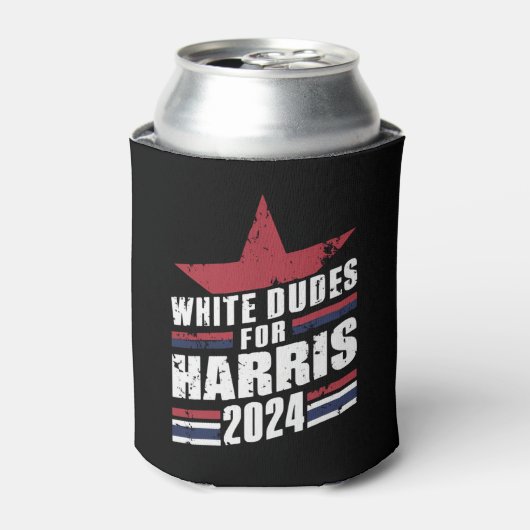 Rafraîchisseur Pour Canette Dudes Blanches Pour Kamala Harris 2024 (Can devant)
