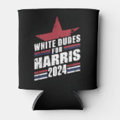 Rafraîchisseur Pour Canette Dudes Blanches Pour Kamala Harris 2024 (Devant)