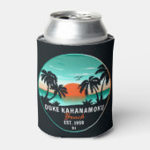 Rafraîchisseur Pour Canette Duke Kahanamoku Beach Hawaii Retro Sunset Souvenir (Can devant)