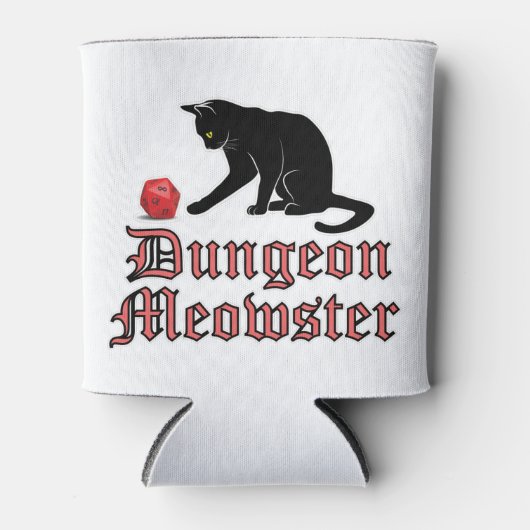 Rafraîchisseur Pour Canette Dungeon Meowster Funny RPG Cat with Dice (Devant)