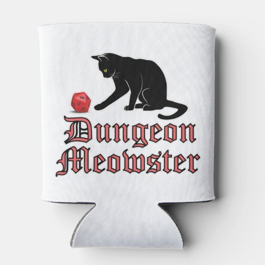 Rafraîchisseur Pour Canette Dungeon Meowster Funny RPG Cat with Dice (Dos)