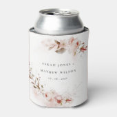 Rafraîchisseur Pour Canette Dusky Fall Marsala Blush Floral Wreath Mariage (Can devant)