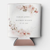 Rafraîchisseur Pour Canette Dusky Fall Marsala Blush Floral Wreath Mariage (Devant)