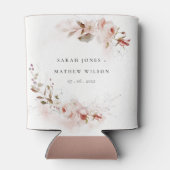 Rafraîchisseur Pour Canette Dusky Fall Marsala Blush Floral Wreath Mariage (Dos)