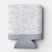 Rafraîchisseur Pour Canette Dusty Blue Chinoiserie Peonies Monogram Wedding (Dos)