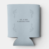 Rafraîchisseur Pour Canette Dusty Blue Elegant Foliage Mariage M. & Mme (Dos)