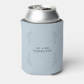Rafraîchisseur Pour Canette Dusty Blue Elegant Foliage Mariage M. & Mme (Can Dos)