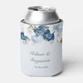 Rafraîchisseur Pour Canette Dusty Blue Floral Mariage botanique (Can devant)