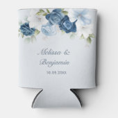 Rafraîchisseur Pour Canette Dusty Blue Floral Mariage botanique (Devant)