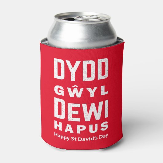 Rafraîchisseur Pour Canette Dydd Giles Dewi Hapus Joyeux St Davids Jour 4 (Can devant)