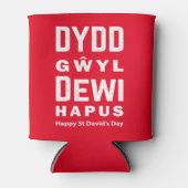 Rafraîchisseur Pour Canette Dydd Giles Dewi Hapus Joyeux St Davids Jour 4 (Devant)