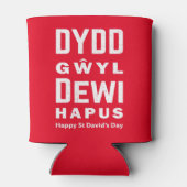 Rafraîchisseur Pour Canette Dydd Giles Dewi Hapus Joyeux St Davids Jour 4 (Dos)